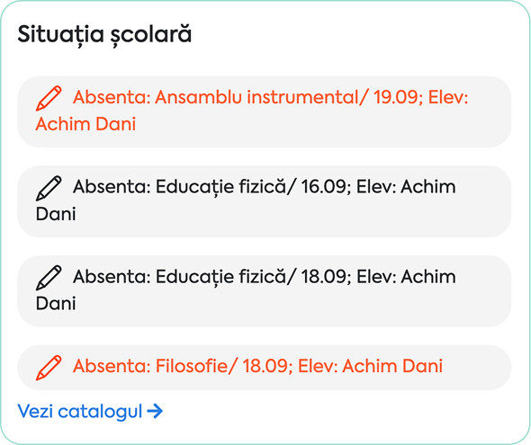 Situatie scolara